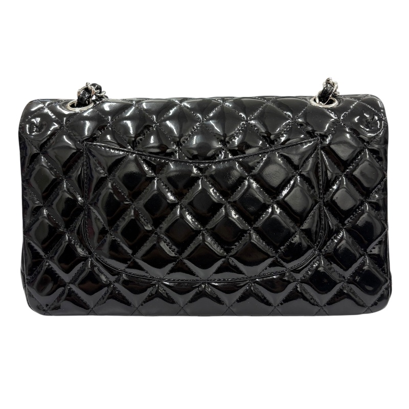 CHANEL 香奈兒 Class Flap 25 CF25 肩背包 漆皮 黑色 銀扣-1
