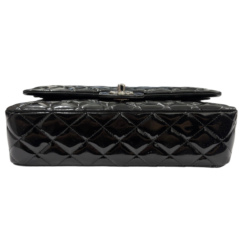 CHANEL 香奈兒 Class Flap 25 CF25 肩背包 漆皮 黑色 銀扣-4