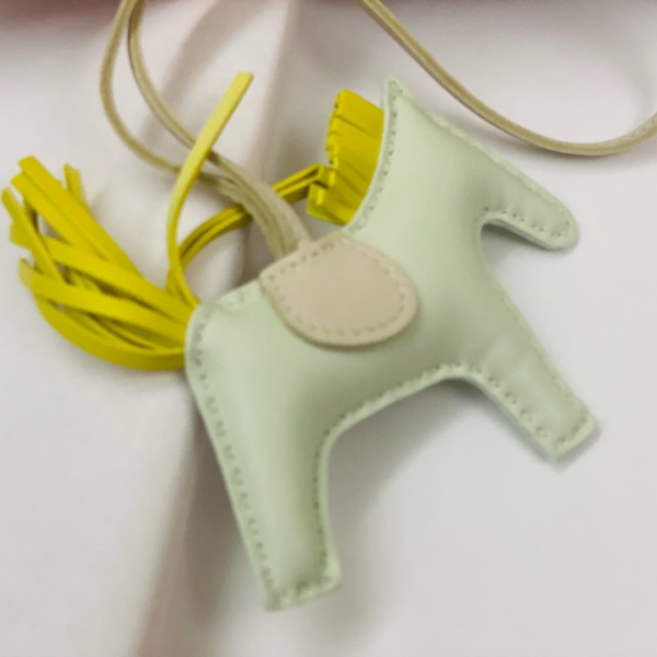 全新閒置Hermès Rodeo PM氣泡綠/萊姆黃-4