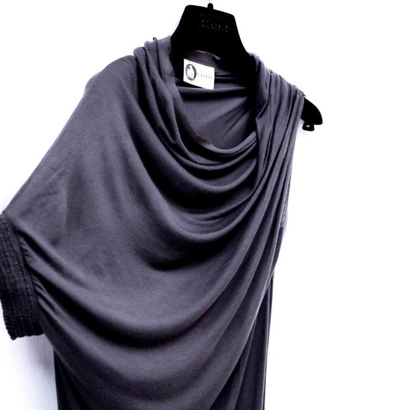 LANVIN 不對稱垂墜單肩連身裙-5