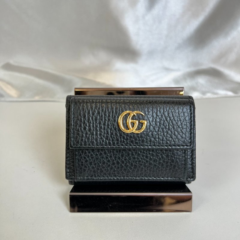 GUCCI 523277 黑Marmont翻蓋迷你三折短夾-0