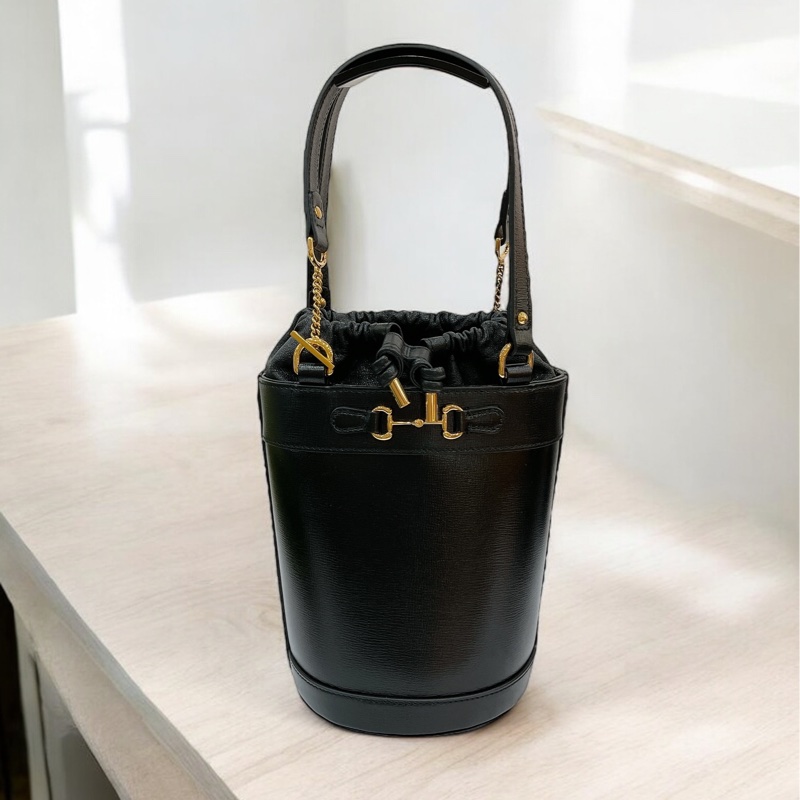 莉亞精品♡Gucci 637115 水桶包黑 全新閒置品-0