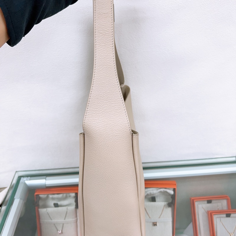 YSL 聖羅蘭 le 5 a 7 hobo 小號淺米灰 淺奶茶 托特/肩背包-2