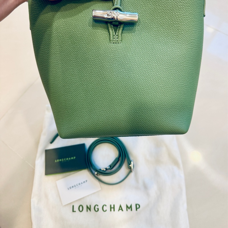 熱賣稀有款LONGCHAMP LE ROSEAU 水桶包/奧勒岡綠色 - 牛皮/法國製（看圖有規格）-20