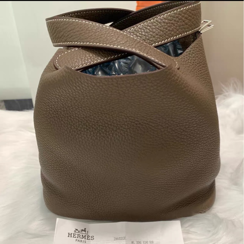有購證💓 愛馬仕/Hermes 菜籃子picotin 22 Y刻，大象灰-0