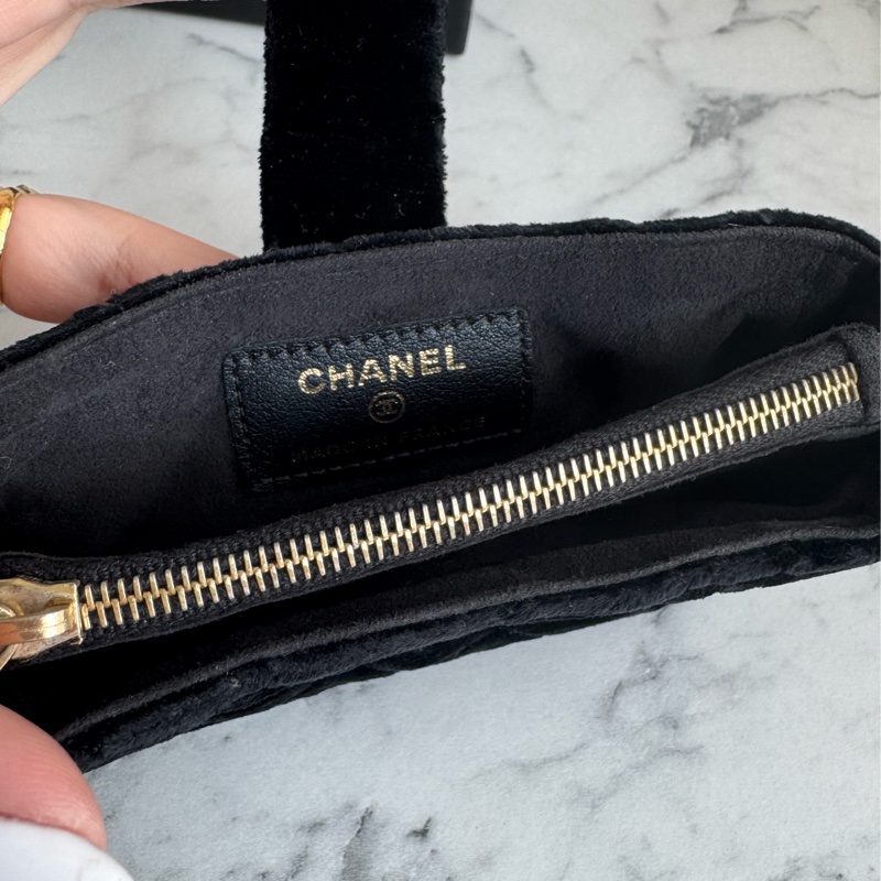 Chanel黑絨布寶石雙層功能小包✨✨-13