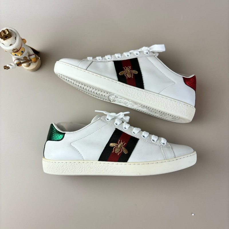 GUCCI/古馳 小蜜蜂刺繡小白鞋 36碼-4