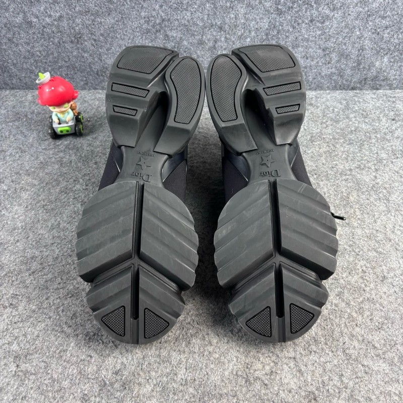 DIOR/迪奧 D-connect純黑繫帶老爹鞋 38碼-3