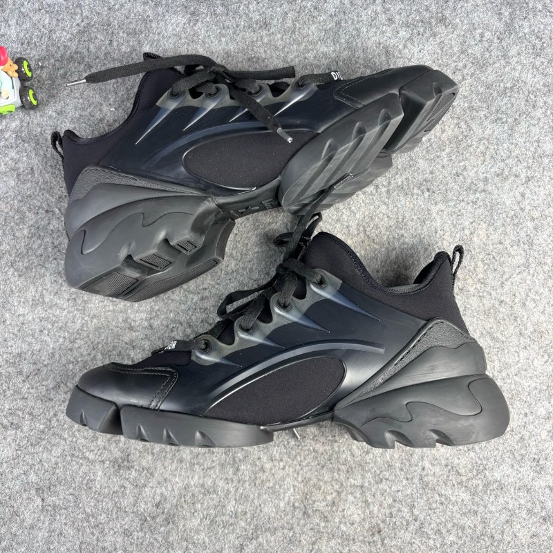 DIOR/迪奧 D-connect純黑繫帶老爹鞋 38碼-5