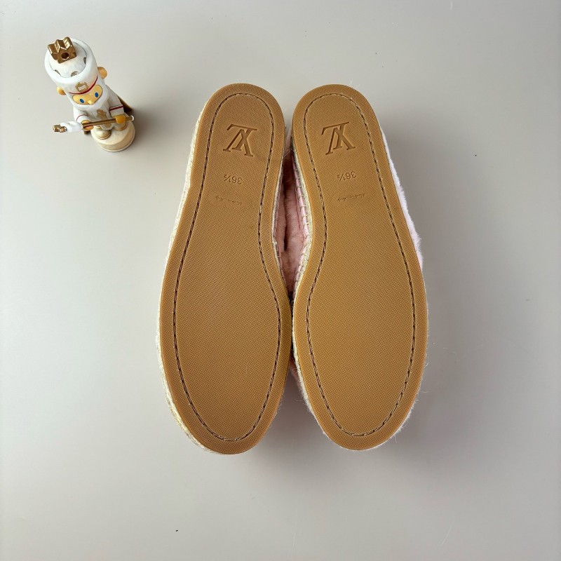 超級新✨LV/路易威登 白粉水貂毛漁夫鞋 36.5碼-5