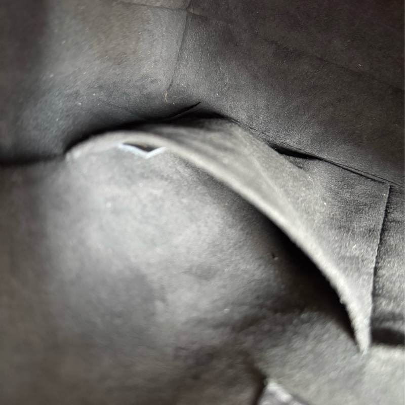 LV淺花紋拼上黑皮革手提兩用包-37