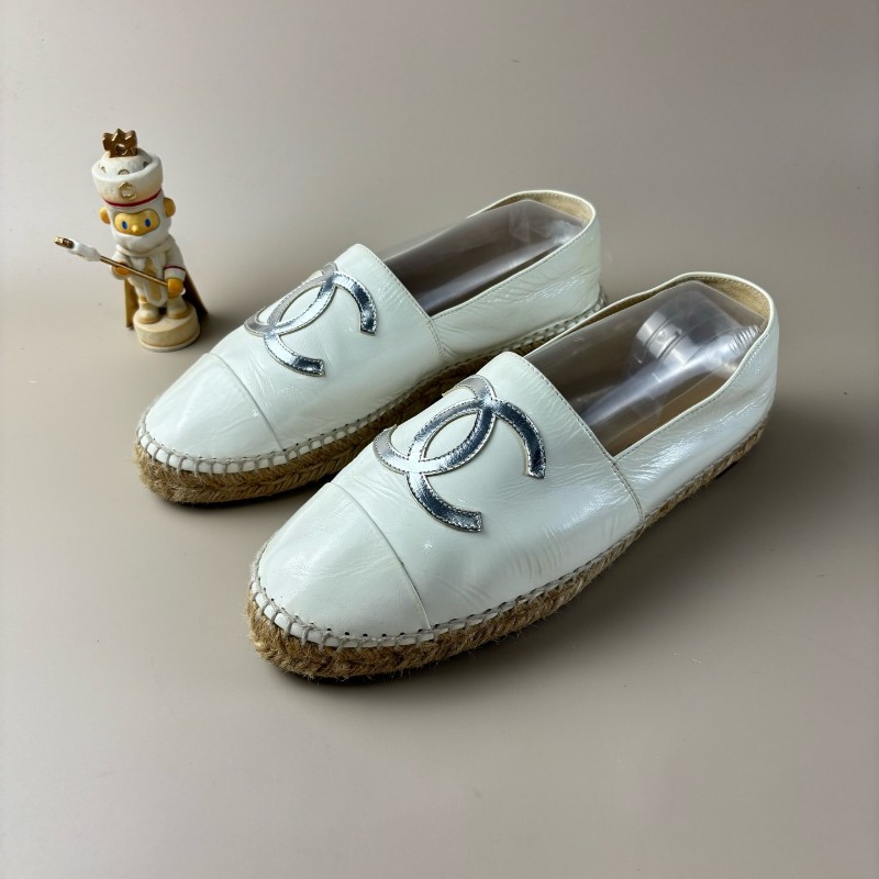 CHANEL/香奈兒 白銀雙C漁夫鞋 39碼-0