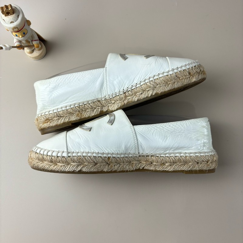 CHANEL/香奈兒 白銀雙C漁夫鞋 39碼-2