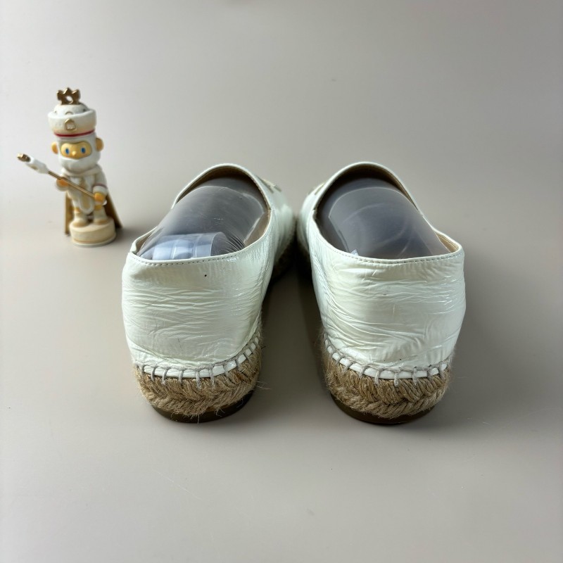 CHANEL/香奈兒 白銀雙C漁夫鞋 39碼-5