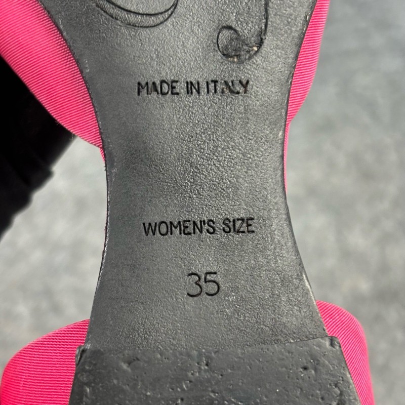 Roger vivier/RV 粉色鑽扣平底鞋 35碼 有原盒 防塵袋-5