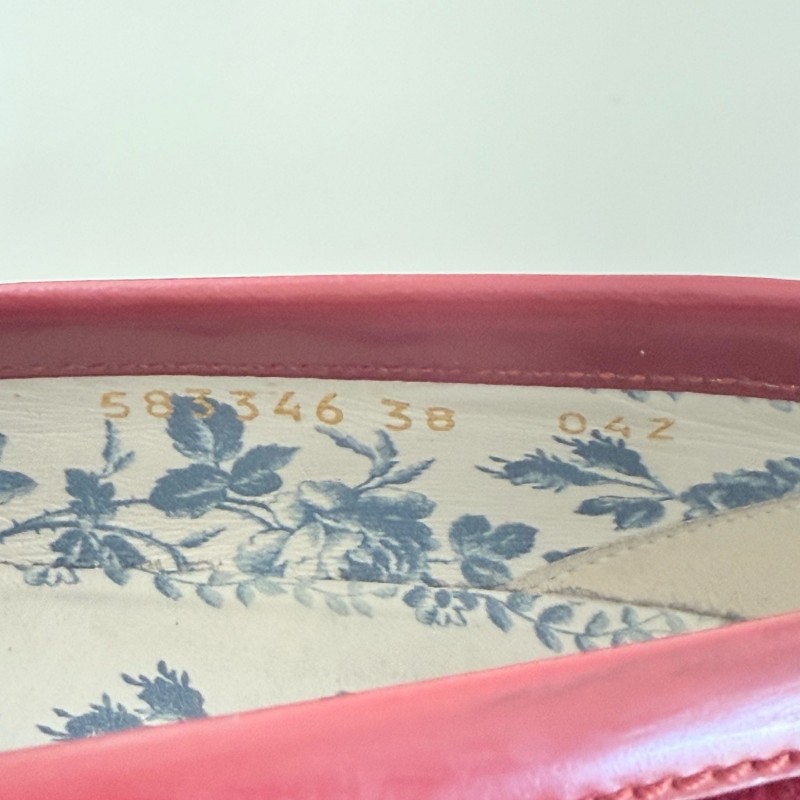 GUCCI/古馳 雙G絲絨滿印樂福鞋 38碼-4