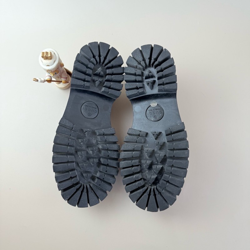 GUCCI/古馳 雙G絲絨滿印樂福鞋 38碼-6