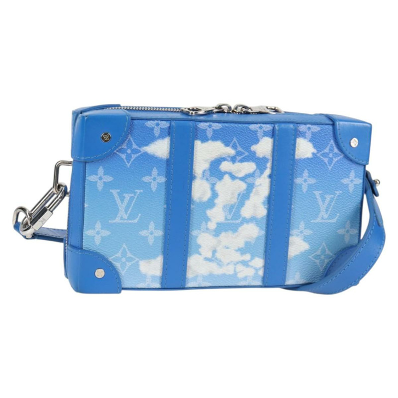 【日本直送】路易威登 Monogram Clouds 軟式旅行箱錢包包 藍色 M45432 LV Auth 135581A-0