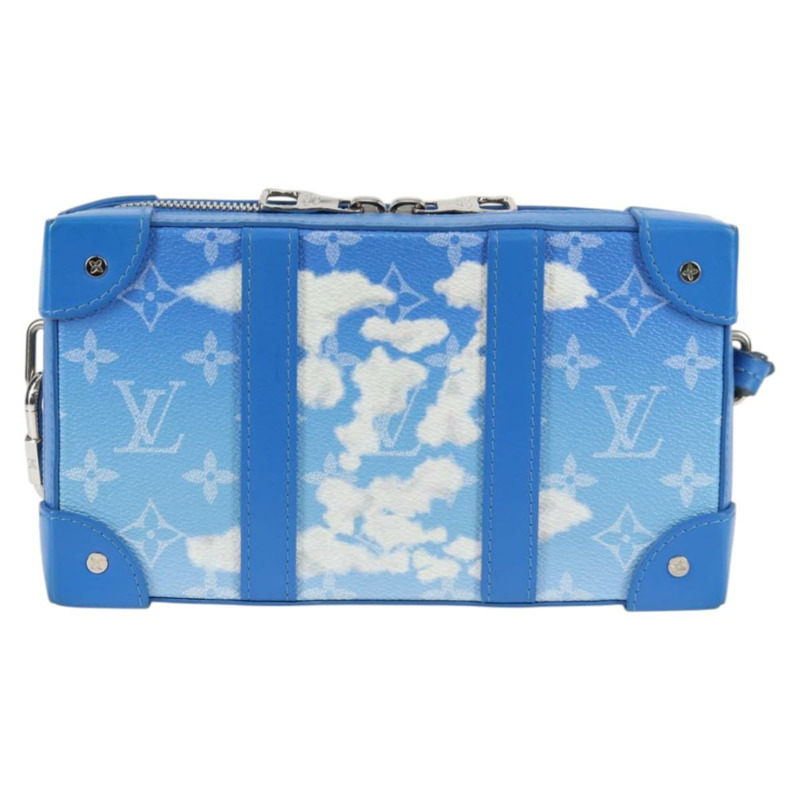 【日本直送】路易威登 Monogram Clouds 軟式旅行箱錢包包 藍色 M45432 LV Auth 135581A-12