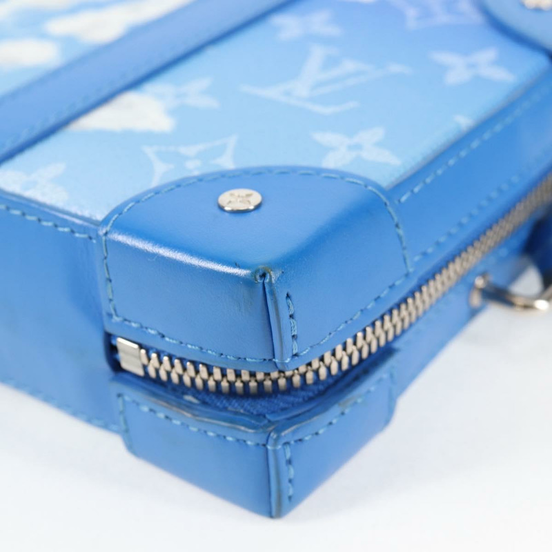 【日本直送】路易威登 Monogram Clouds 軟式旅行箱錢包包 藍色 M45432 LV Auth 135581A-14