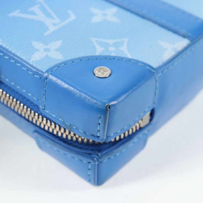【日本直送】路易威登 Monogram Clouds 軟式旅行箱錢包包 藍色 M45432 LV Auth 135581A-15