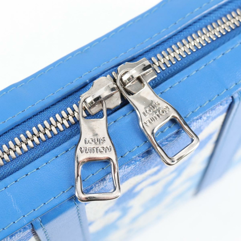 【日本直送】路易威登 Monogram Clouds 軟式旅行箱錢包包 藍色 M45432 LV Auth 135581A-17