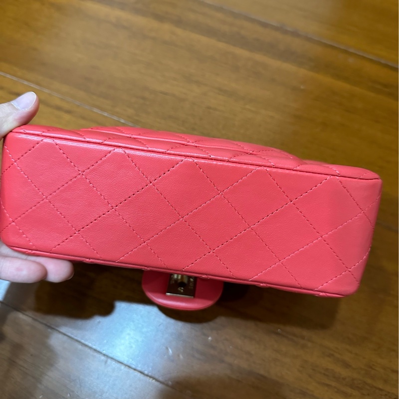 Chanel香奈兒 CF20 紅 羊皮 金 晶片款-5