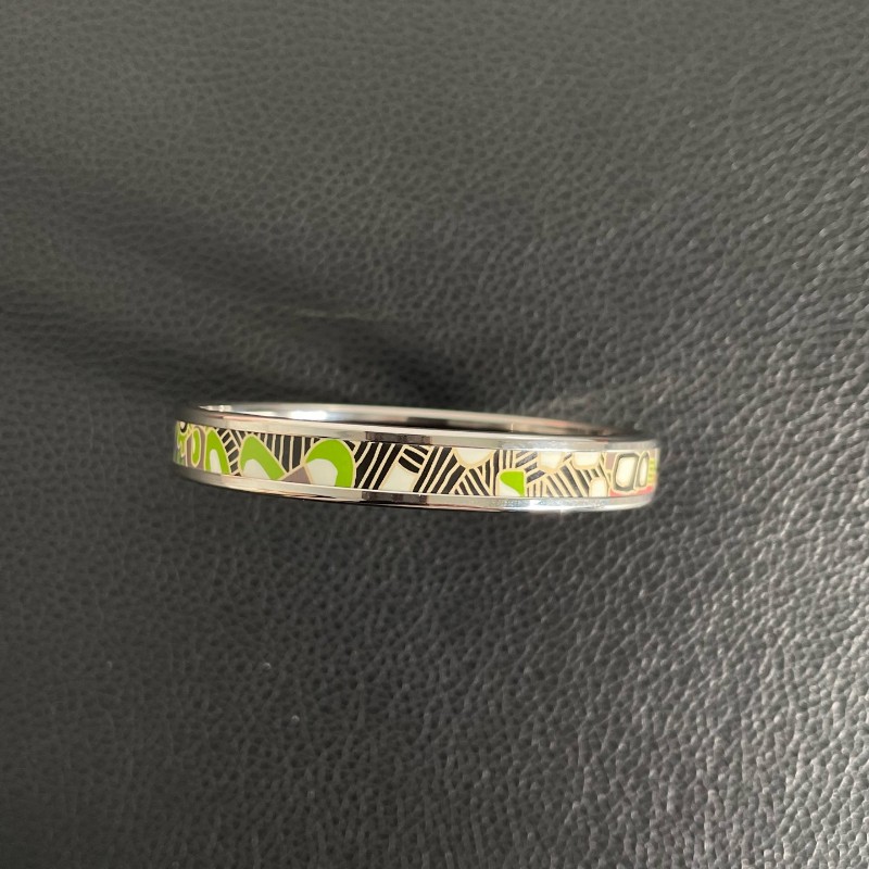 Hermes愛馬仕 琺瑯手鐲 🈶盒子 手圍周長約21cm-4