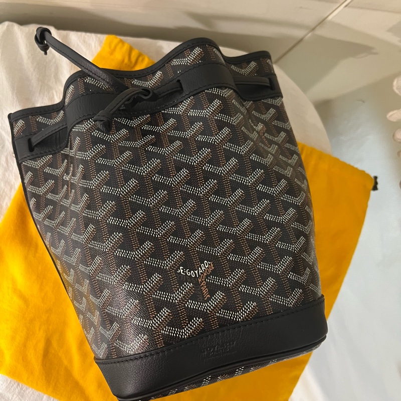 ෆ Goyard Petit Flot水桶 黑色-5
