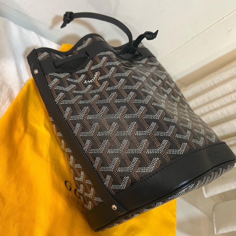 ෆ Goyard Petit Flot水桶 黑色-6