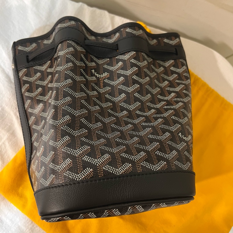 ෆ Goyard Petit Flot水桶 黑色-13