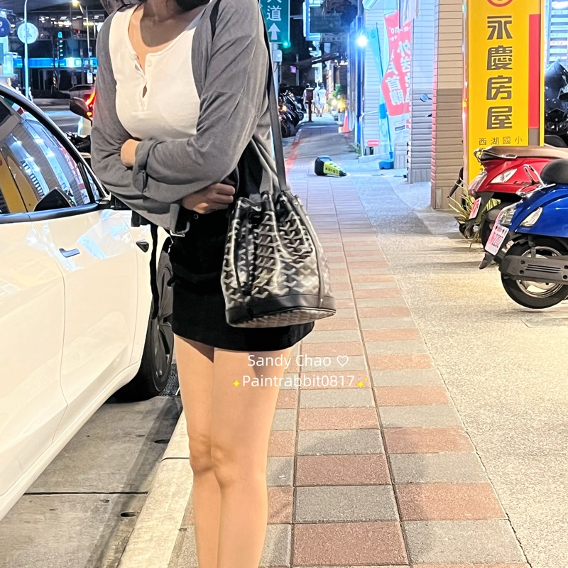 ෆ Goyard Petit Flot水桶 黑色-17