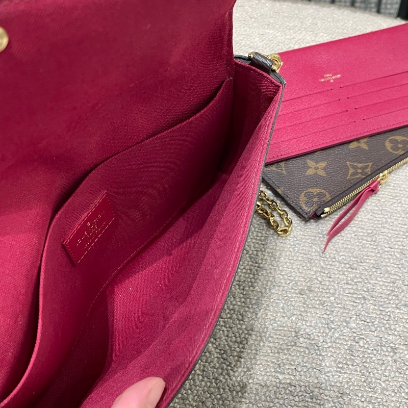 🈶購鉦⭐全套配件❤️LV路易威登POCHETTE FÉLICIE 三合一鏈條包肩背包-2