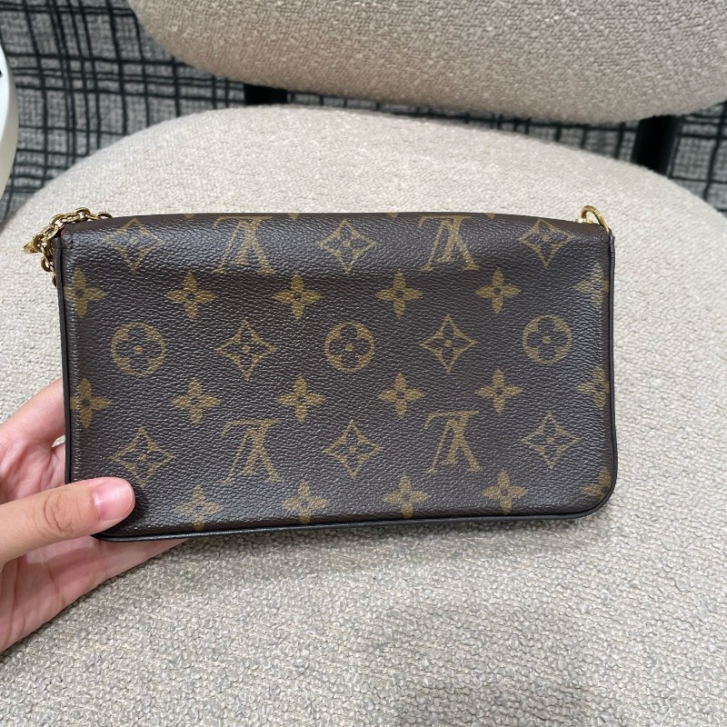 🈶購鉦⭐全套配件❤️LV路易威登POCHETTE FÉLICIE 三合一鏈條包肩背包-4