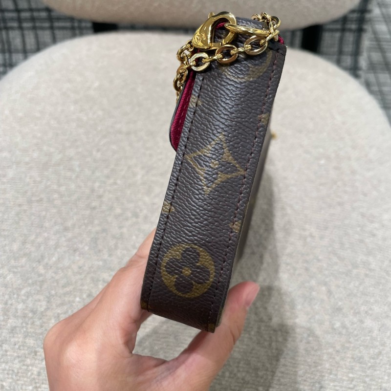 🈶購鉦⭐全套配件❤️LV路易威登POCHETTE FÉLICIE 三合一鏈條包肩背包-5