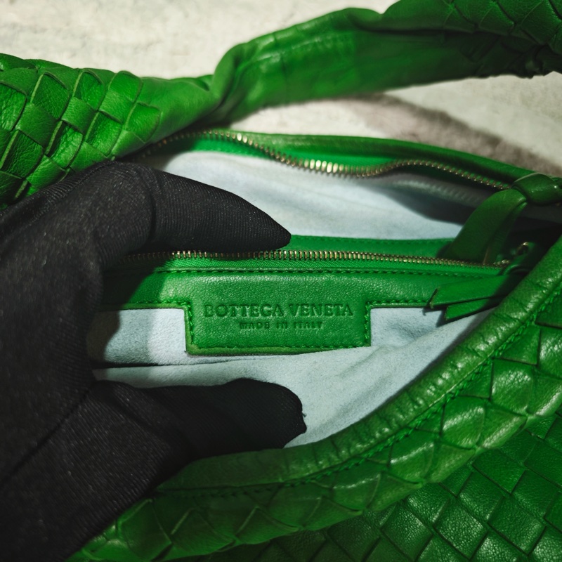 近新閒置 Bv 綠色編織hobo 月牙包-11