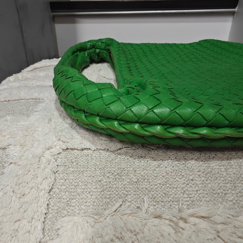 近新閒置 Bv 綠色編織hobo 月牙包-23
