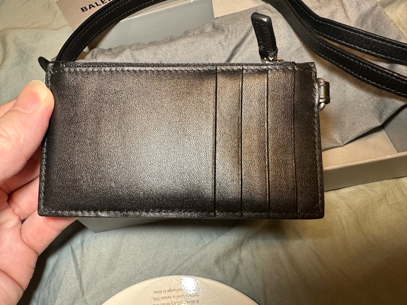 BALENCIAGA 巴黎世家 掛繩式卡片零錢包-2