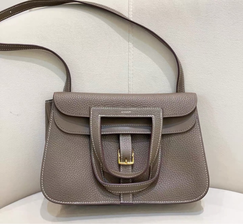 99新 Hermes爱马仕 halzan25 大象灰 哈喇子 b刻 金扣-1