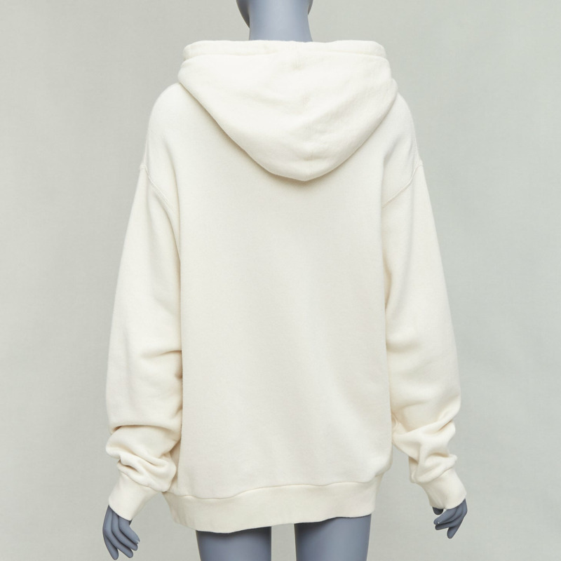 GUCCI Shunga Geisha Lover cream embroidery pearl embellished hoodie M-4