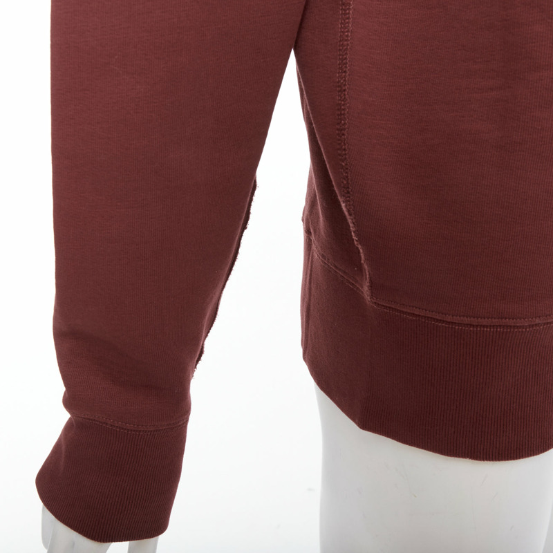POLO RALPH LAUREN burgundy varsity cotton fleece sweatshirt XS-6