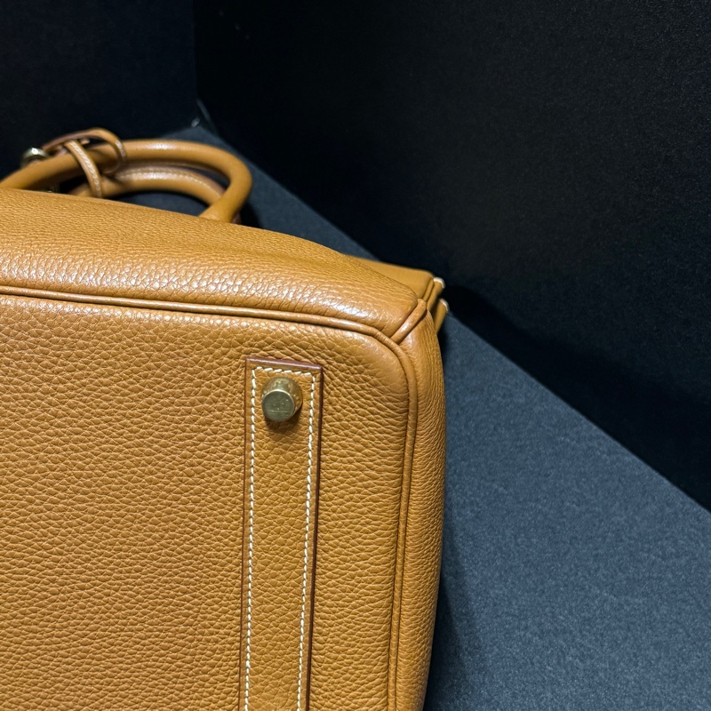 （極新！金棕金釦） Hermes Birkin HAC 32 金棕金 鉑金包-20