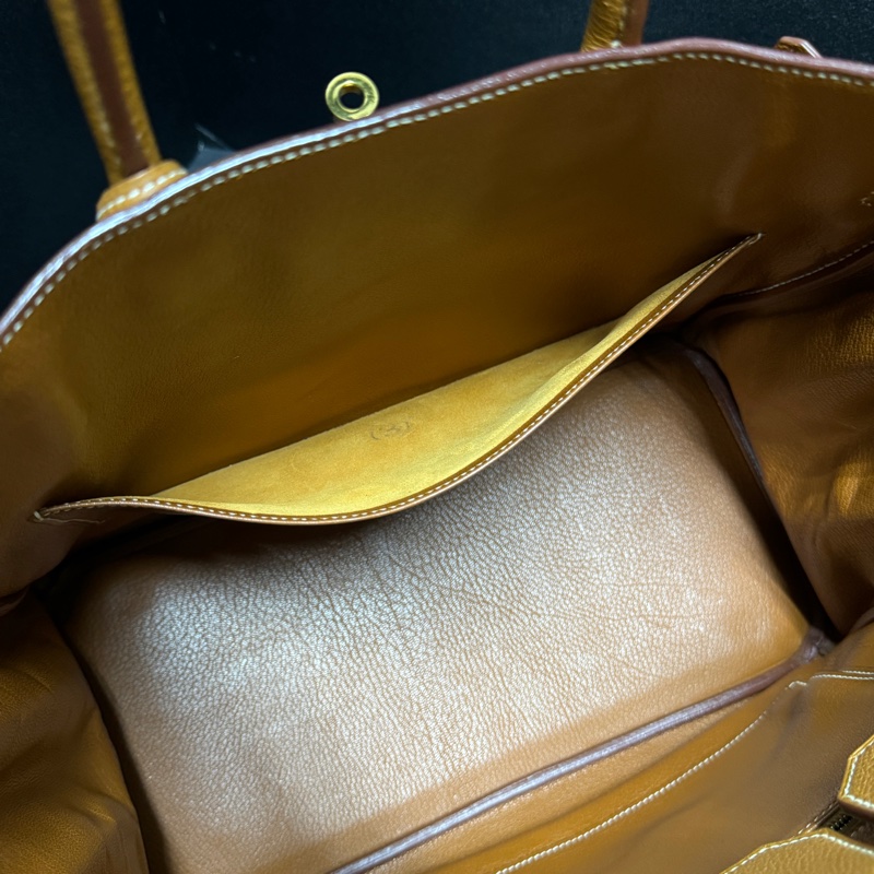 （極新！金棕金釦） Hermes Birkin HAC 32 金棕金 鉑金包-25