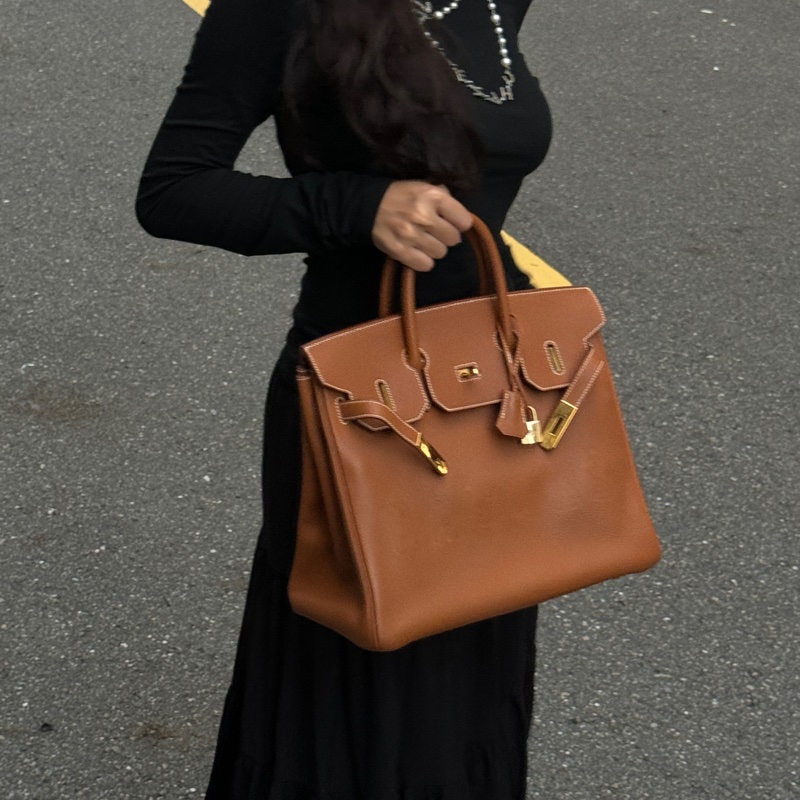 （極新！金棕金釦） Hermes Birkin HAC 32 金棕金 鉑金包-33