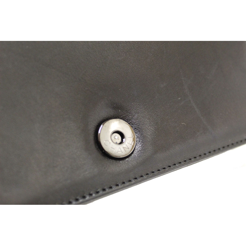 Chanel Interlaced Chain Strap Braided Black Lambskin Leather and Resin Mini Clutch-10