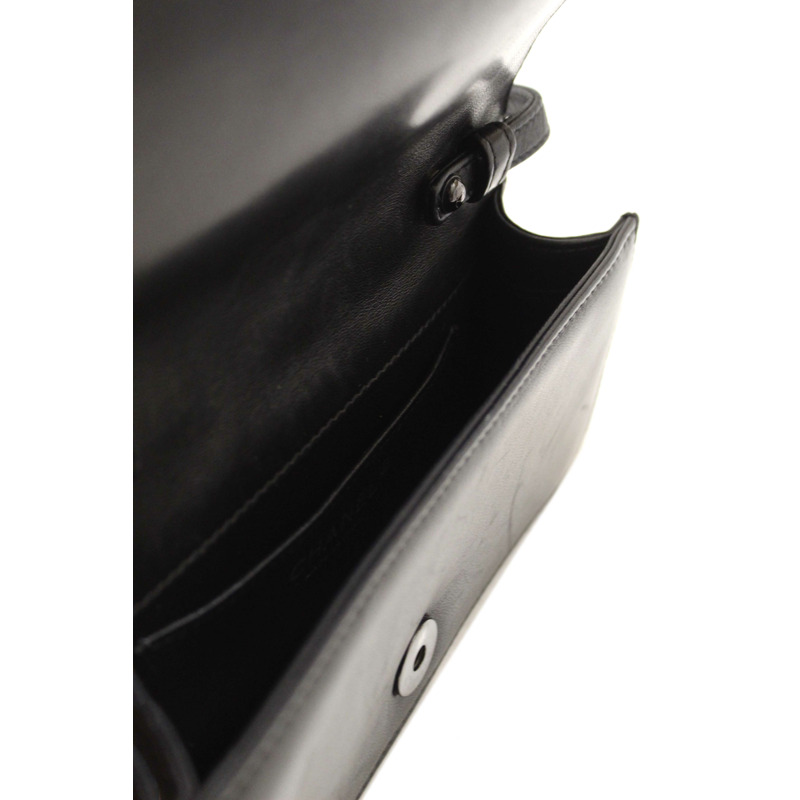 Chanel Interlaced Chain Strap Braided Black Lambskin Leather and Resin Mini Clutch-11