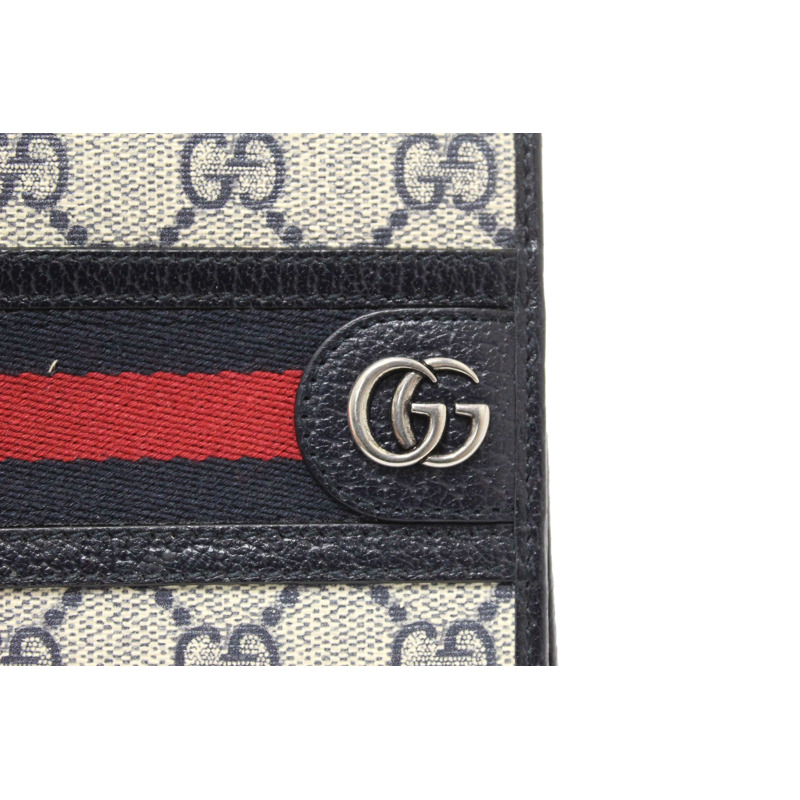 Gucci GG Supreme Monogram Web Mens Ophidia Bi-Fold Wallet 597606-7