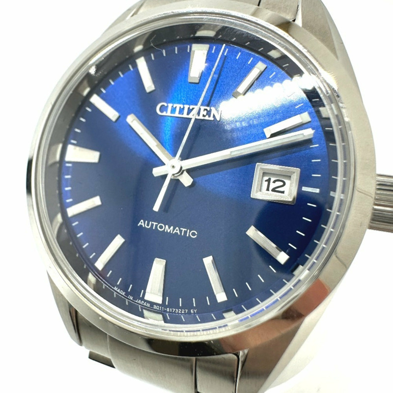 CITIZEN NB1050-59L 機械自動日期手錶，不鏽鋼，男士，銀色，全新-2