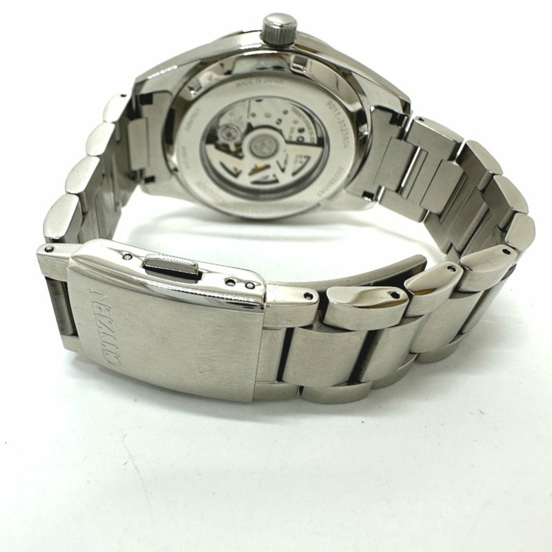 CITIZEN NB1050-59L 機械自動日期手錶，不鏽鋼，男士，銀色，全新-5