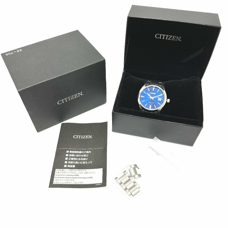 CITIZEN NB1050-59L 機械自動日期手錶，不鏽鋼，男士，銀色，全新-13